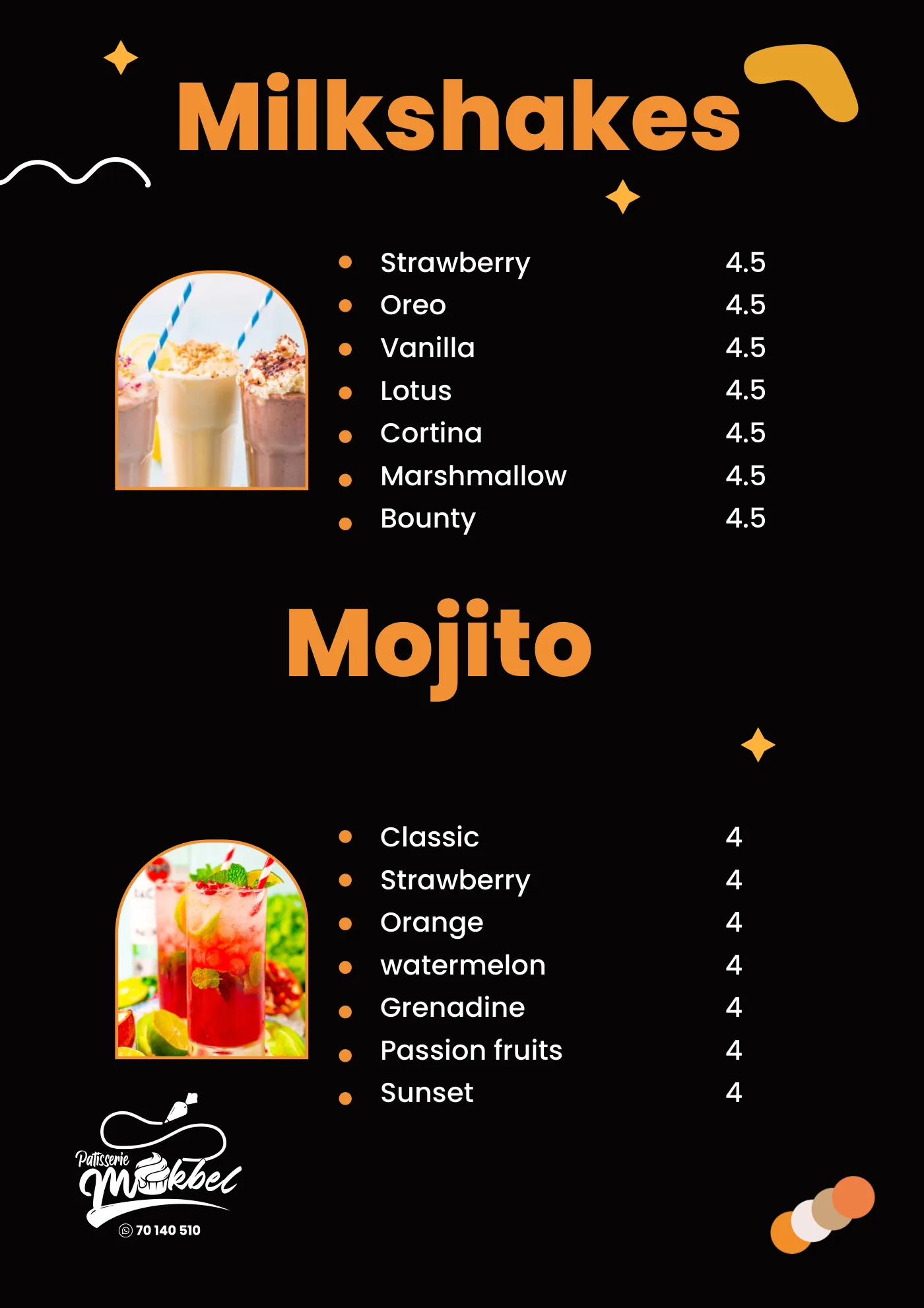Menu page 5
